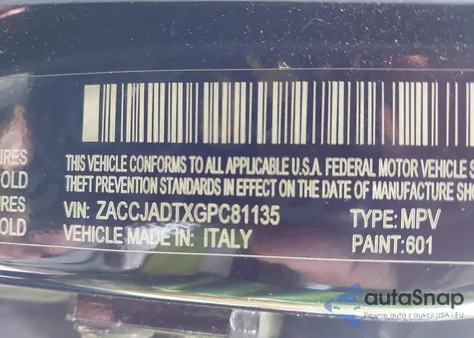 2016 Jeep Renegade Limited из США, поврежденный, VIN ZACCJADTXGPC81135